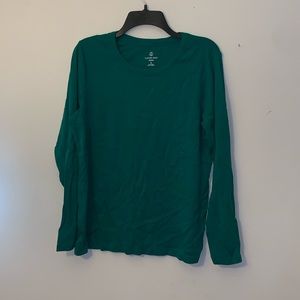 Lands’ End blue-green long sleeve. Size: XL